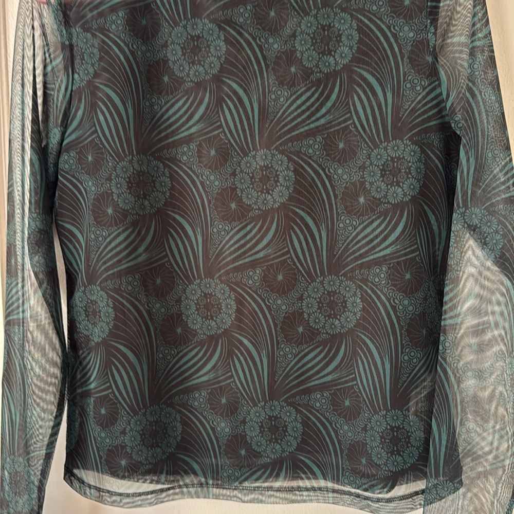 Sheer mesh Anthropologie top